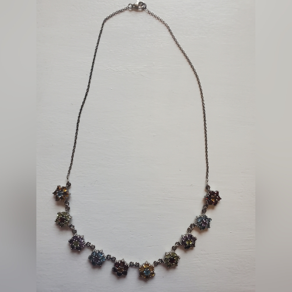 Sterling Silver Flower Necklace